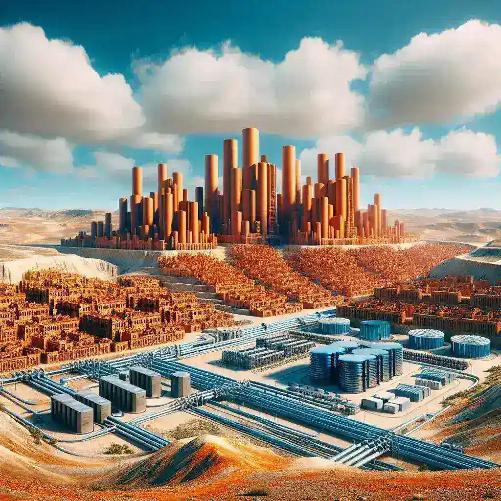 "Centro de datos de Big Tech en Aragón, España, destacando la infraestructura tecnológica moderna en un entorno sostenible a pesar de la escasez de agua."