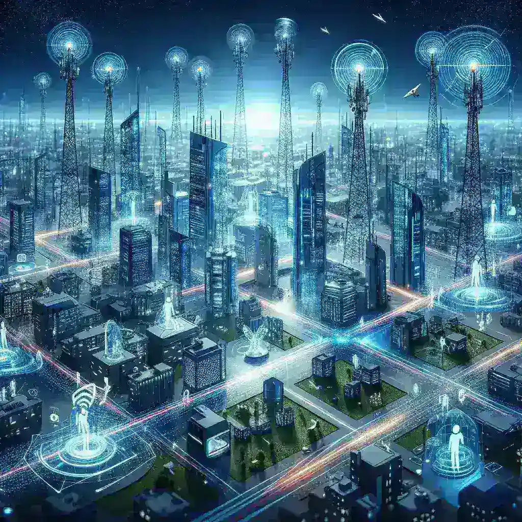 "Infografía sobre el desarrollo de 6G: avances tecnológicos, comparativa con 5G, y potenciales aplicaciones futuras en la próxima generación de redes móviles."