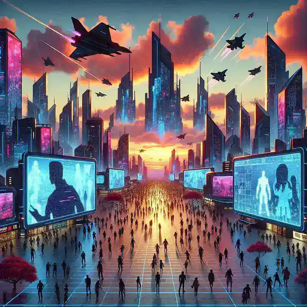 "Captura de pantalla del primer videojuego multijugador masivo en línea de Netflix, mostrando personajes interactuando en un entorno virtual vibrante, símbolo del futuro del entretenimiento digital."